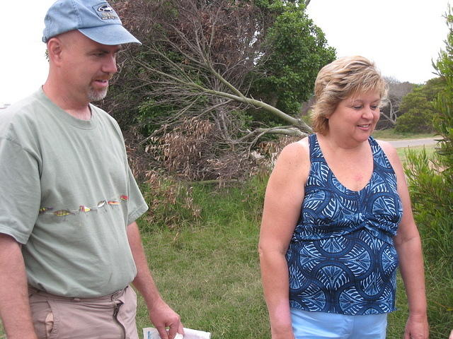 Curt and Brenda watching the game