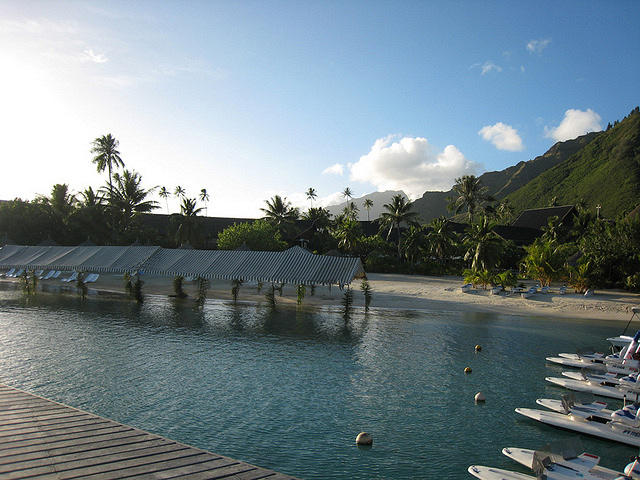 our first morning in paridise