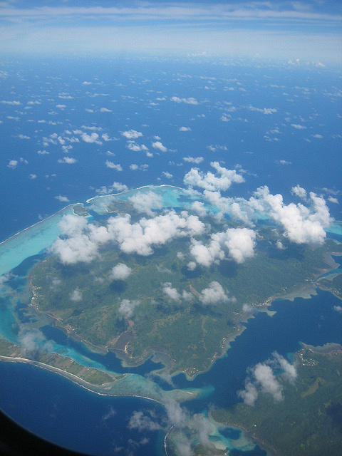 bora bora from above
