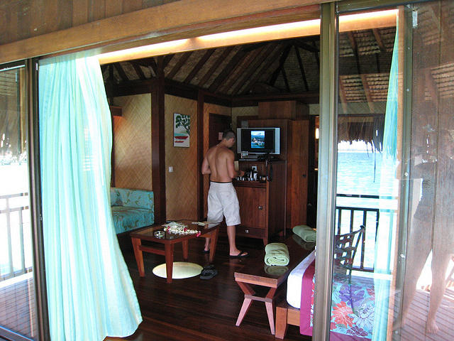 looking in from the patio