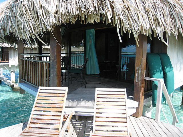 looking back at our bungalow