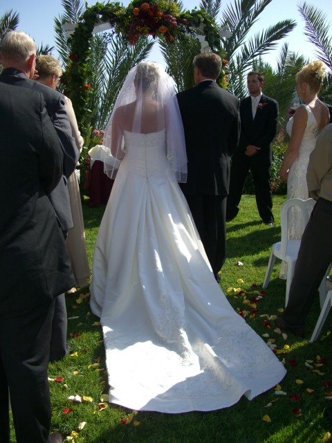 Walking down the isle