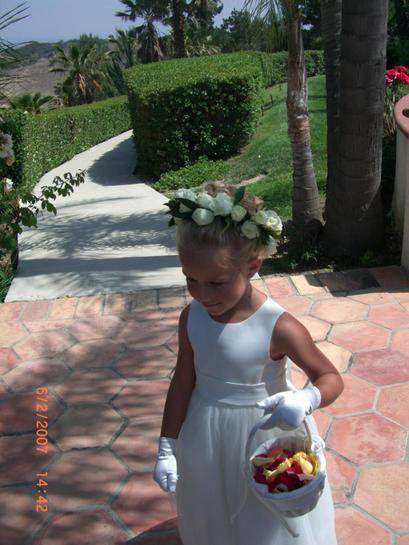 here comes the flower girl